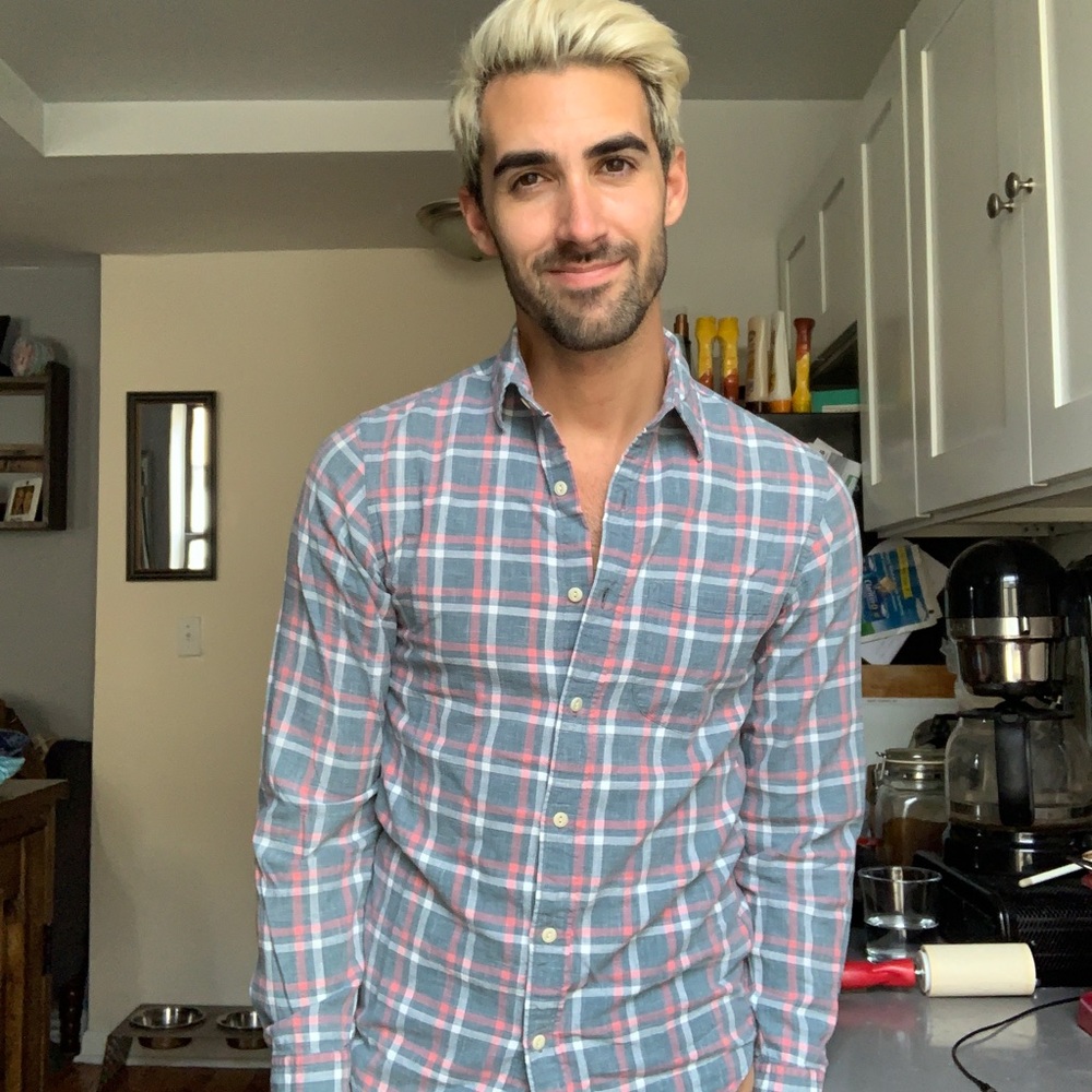 Plaid Cotton Button Down